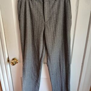 H&M Relaxed Fit Gray Wool-Blend Dress Pants